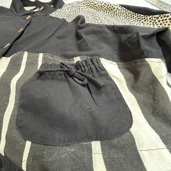 Cupcake International Womens Black White Patchwork Jacket XL Cotton Art To Wear - Picture 6 of 10